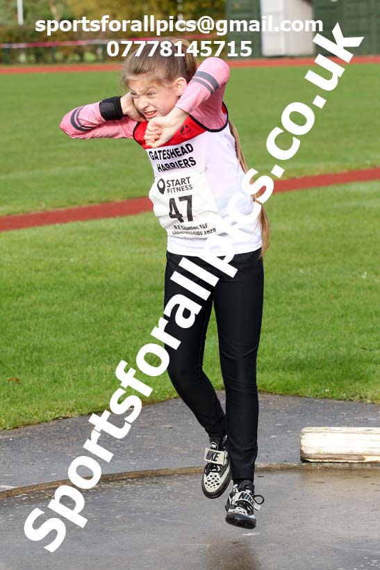 Shot putt, NECAA Open Meeting, Morpeth, Sunday, October 18th. David T. Hewitson/Sports for All Pics